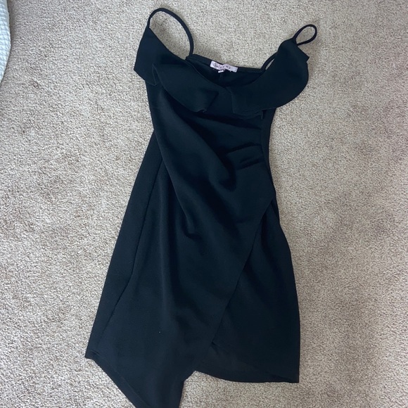 Crave Fame Dresses Black Dress With Slit On The Leg Nice Black